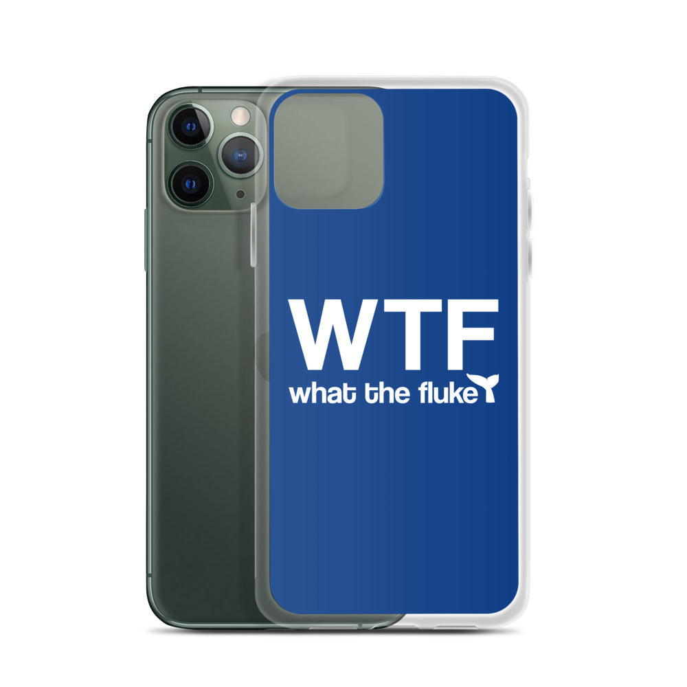 What the Fluke iPhone Case Dark Blue - Splashing Apparel
