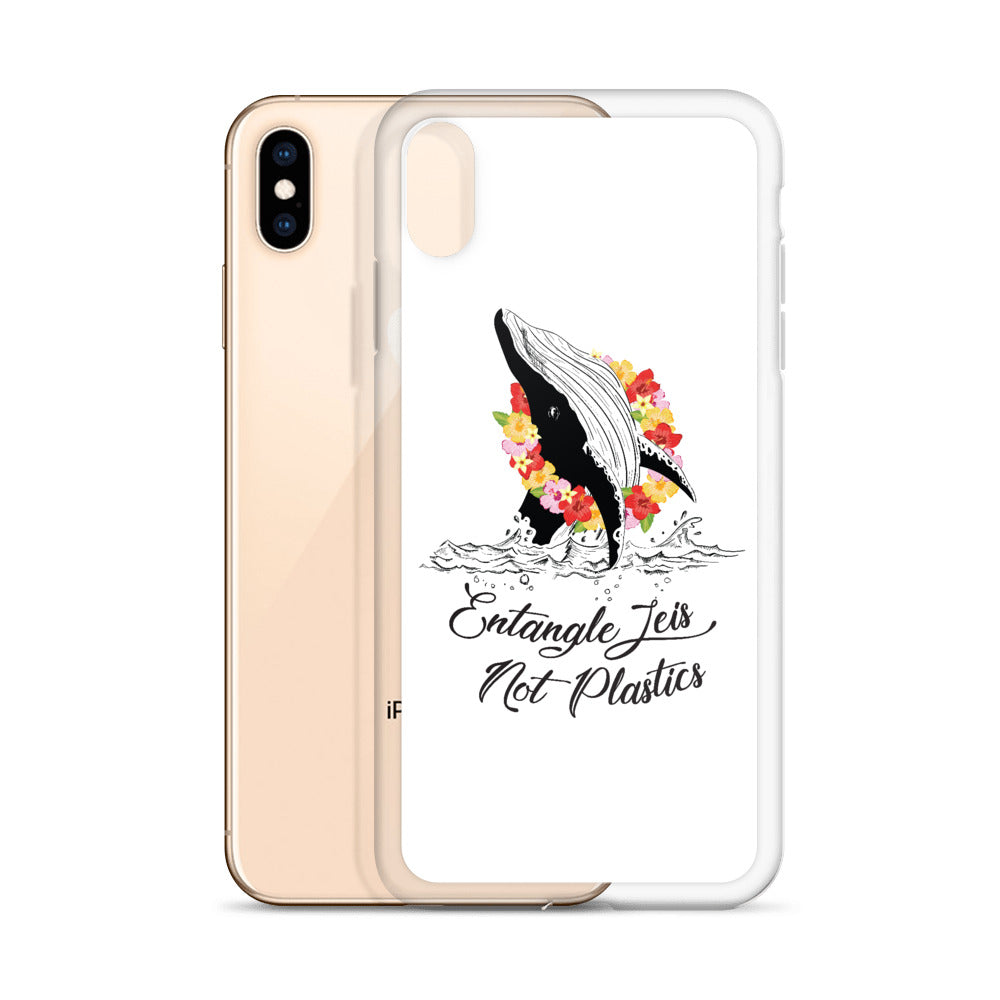 Entangle Leis Not Plastics iPhone Case White - Splashing Apparel