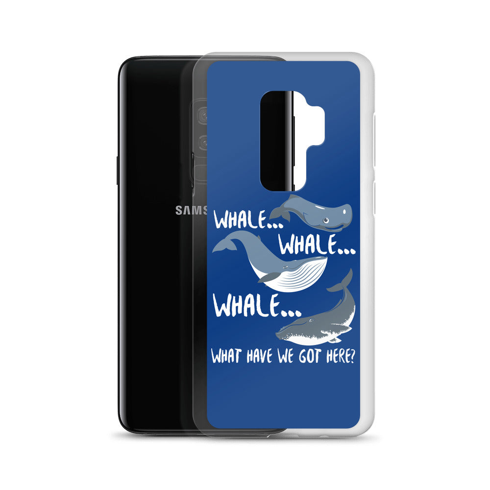 Whale Whale Whale Samsung Case Dark Blue - Splashing Apparel