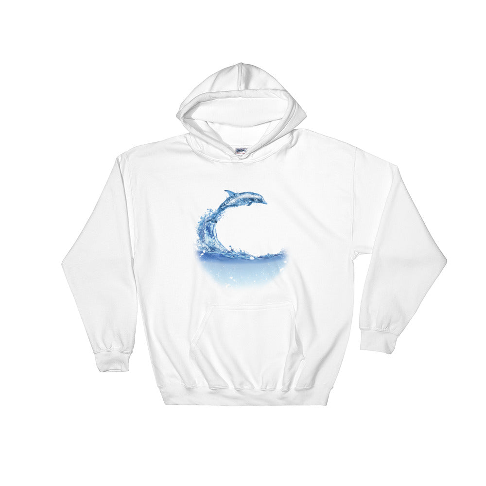 Aqua Dolphin Hoodie - Splashing Apparel