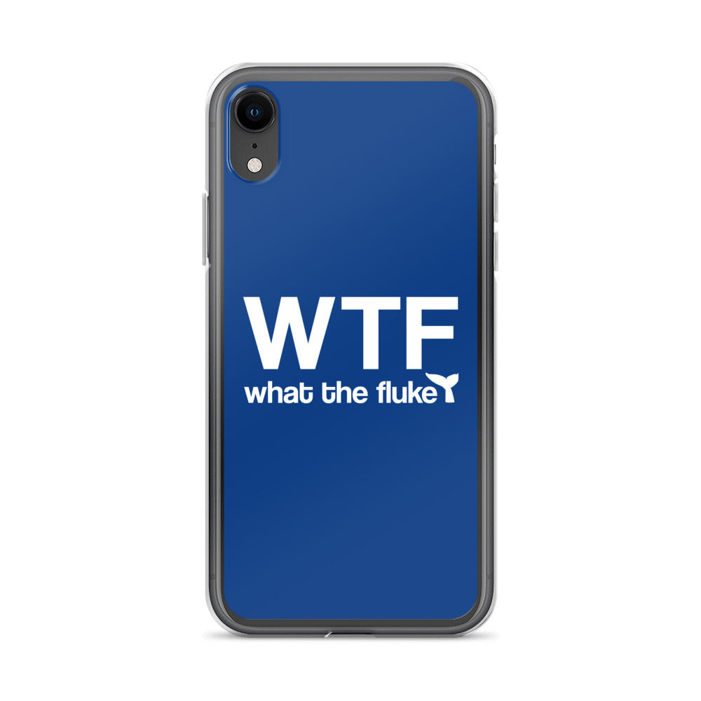 What the Fluke iPhone Case Dark Blue - Splashing Apparel