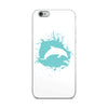 Dolphin Splash iPhone Case White - Splashing Apparel