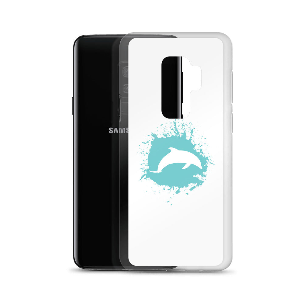 Dolphin Splash Samsung Case White - Splashing Apparel