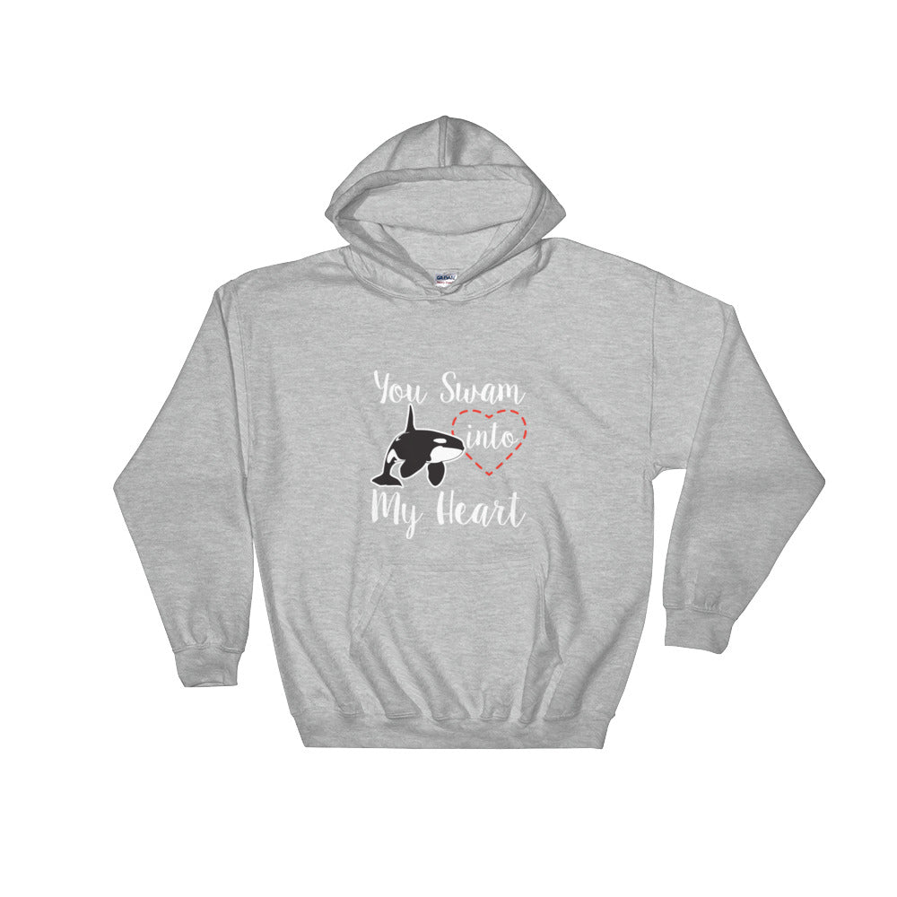 You Swam into My Heart Hoodie - Splashing Apparel